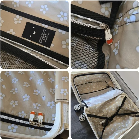 Miffy luggage suitcase white used Japan Exclusive kawaii rare - Picture 9 of 9